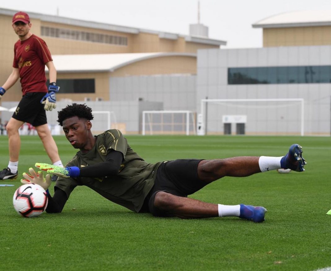 Arthur Okonkwo in first-team training in Dubai (via Instagram / _arthurokonkwo)