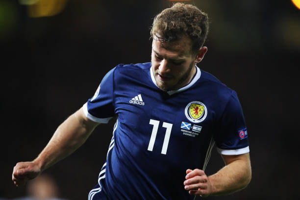 GLASGOW, SCOTLAND - NOVEMBER 20: Ryan Fraser of Scotland runs with the ball during the UEFA Nations League C group one match between Scotland and Israel at Hampden Park on November 20, 2018 in Glasgow, United Kingdom. (Photo by Ian MacNicol/Getty Images)
