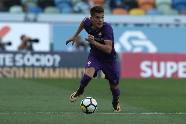 LISBON, PORTUGAL - JULY 29: Fiorentina midfielder Ianis Hagi from Romenia during the Five Violins Trophy match between Sporting CP and AC Fiorentina at Estadio Jose Alvalade on July 29, 2017 in Lisbon, Portugal. (Photo by Carlos Rodrigues/Getty Images)