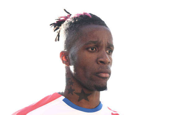 CARDIFF, WALES - MAY 04: Palace player Wilfried Zaha looks on during the Premier League match between Cardiff City and Crystal Palace at Cardiff City Stadium on May 04, 2019 in Cardiff, United Kingdom. (Photo by Stu Forster/Getty Images)