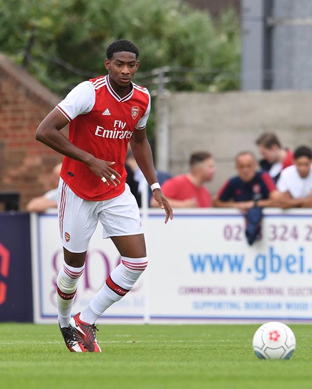 Zech Medley playing for Arsenal in pre-season (Photo via Instagram / ZechMedley)