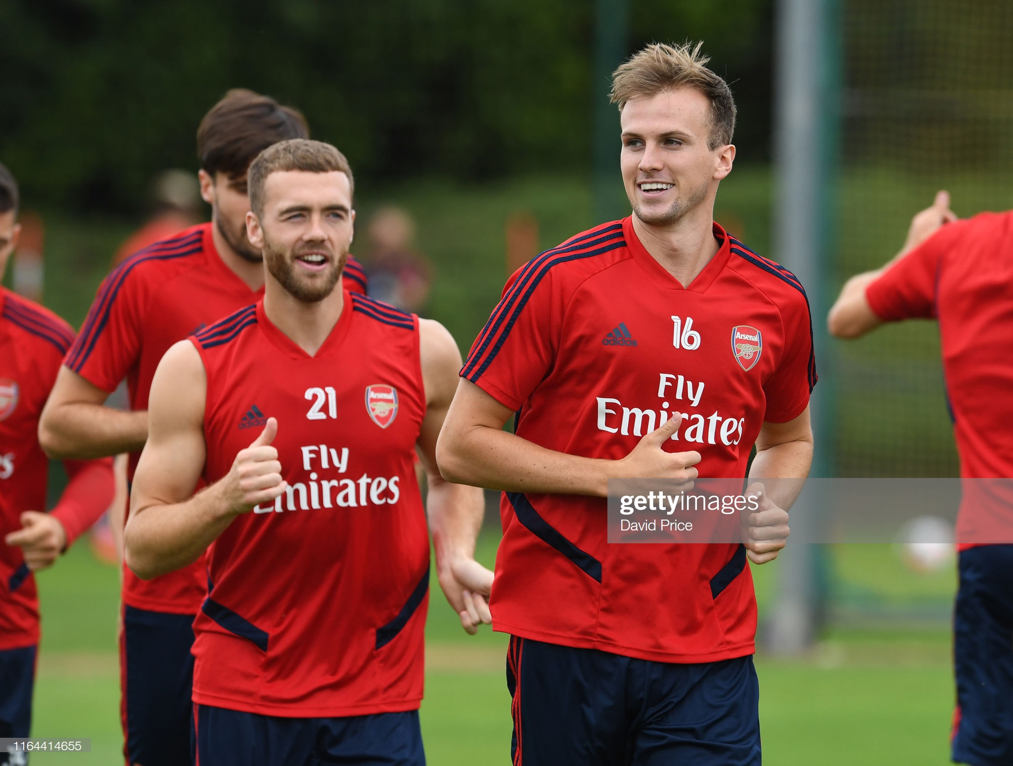 ST ALBANS, ENGLAND - JULY 26: Rob Holding of Arsenal during the Arsenal Training Session at London Colney on July 26, 2019, in St Albans, England. (Photo by David Price/Arsenal FC via Getty Images)