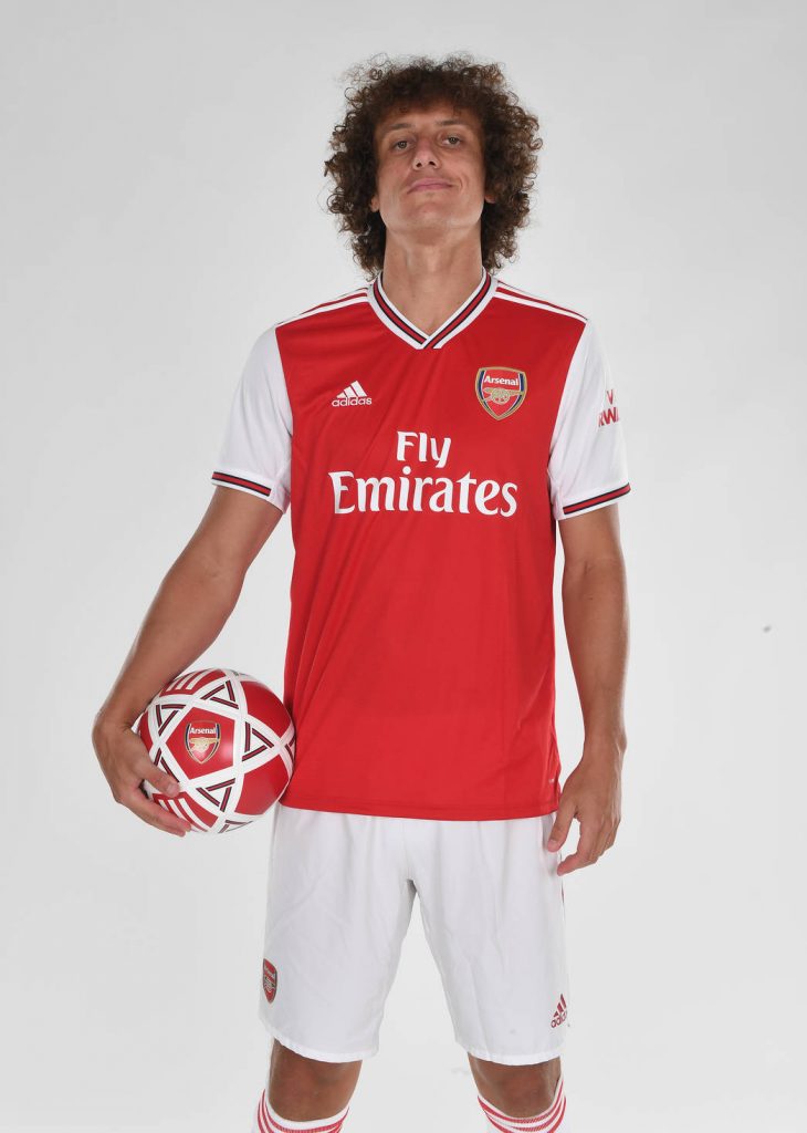 ST ALBANS, ENGLAND - AUGUST 08: New Arsenal signing David Luiz at London Colney on August 08, 2019 in St Albans, England. (Photo by Stuart MacFarlane/Arsenal FC via Getty Images)