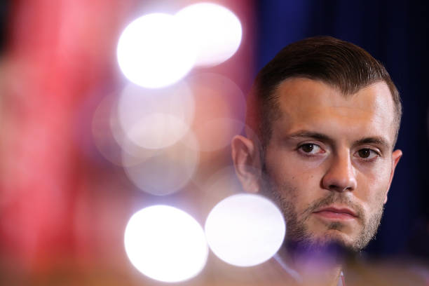 SHANGHAI, CHINA - JULY 19: Player of West Ham United Jack Wilshere looks during pre-match press conference of Premier League Asia Trophy on July 19, 2019 in Shanghai, China. (Photo by Lintao Zhang/Getty Images for Premier League)