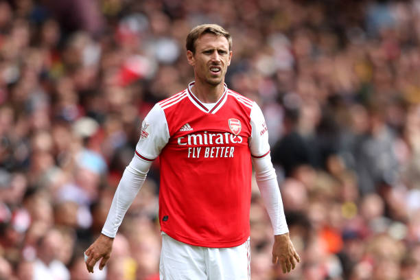 LONDON, ENGLAND - JULY 28: Nacho Monreal of Arsenal during the Emirates Cup match between Arsenal and Olympique Lyonnais at Emirates Stadium on July 28, 2019 in London, England. (Photo by Alex Pantling/Getty Images)