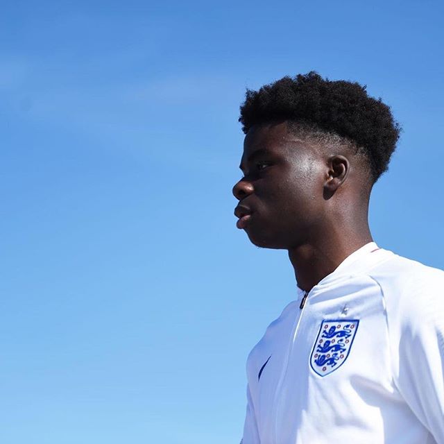 Bukayo Saka with England (Photo via Instagram / BukayoSaka87)