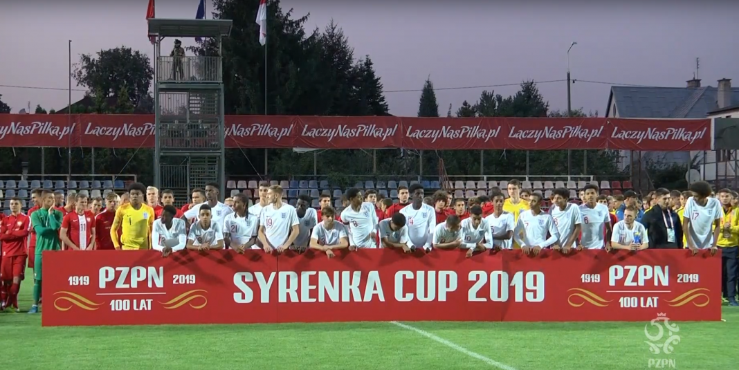 Zane Monlouis of Arsenal with the England u17s at the Syrenka Cup (Photo via PZPN)