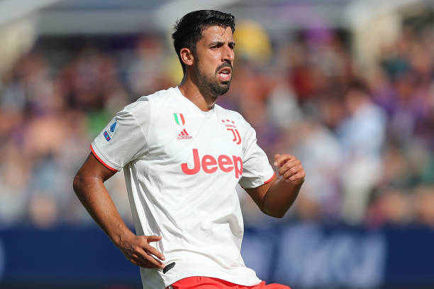 FLORENCE, ITALY - SEPTEMBER 14: Sami Khedira of Juventus FC in action during the Serie A match between ACF Fiorentina and Juventus at Stadio Artemio Franchi on September 14, 2019 in Florence, Italy. (Photo by Gabriele Maltinti/Getty Images)