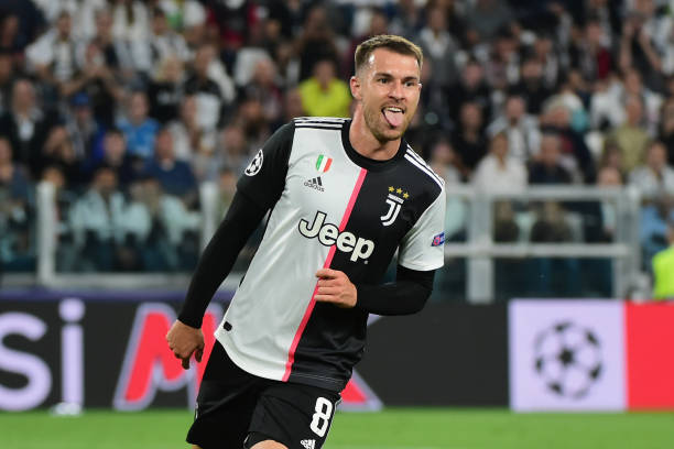 TURIN, ITALY - OCTOBER 01: Aron Ramsey of FC Juventus looks during the UEFA Champions League group D match between Juventus and Bayer Leverkusen at Juventus Arena on October 1, 2019 in Turin, Italy. (Photo by Pier Marco Tacca/Getty Images)
