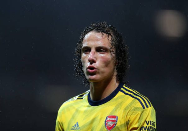 MANCHESTER, ENGLAND - SEPTEMBER 30: David Luiz of Arsenal during the Premier League match between Manchester United and Arsenal FC at Old Trafford on September 30, 2019 in Manchester, United Kingdom. (Photo by Catherine Ivill/Getty Images)