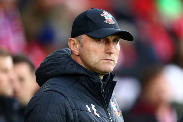 SOUTHAMPTON, ENGLAND - NOVEMBER 09: Ralph Hasenhuttl, Manager of Southampton looks on prior to the Premier League match between Southampton FC and Everton FC at St Mary's Stadium on November 09, 2019 in Southampton, United Kingdom. (Photo by Jordan Mansfield/Getty Images)