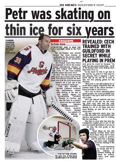 Petr was skating on thin ice for six years - Daily Express, Tuesday 24 December 2019