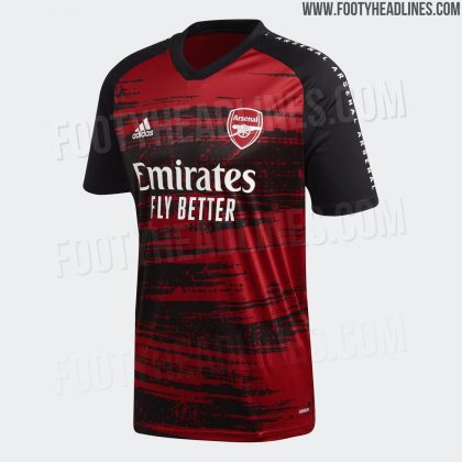 Arsenal pre-match kit for 2020-21 (Photo via FootyHeadlines.com)