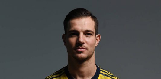 ST ALBANS, ENGLAND - JANUARY 30: Arsenal unveil new signing Cedric Soares at London Colney on January 30, 2020 in St Albans, England. (Photo by Stuart MacFarlane/Arsenal FC via Getty Images)