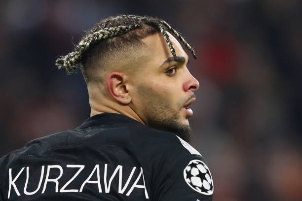 MUNICH, GERMANY - DECEMBER 05: Layvin Kurzawa of PSG Paris looks on during the UEFA Champions League group B match between Bayern Muenchen and Paris Saint-Germain at Allianz Arena on December 5, 2017 in Munich, Germany. (Photo by Alexander Hassenstein/Bongarts/Getty Images)