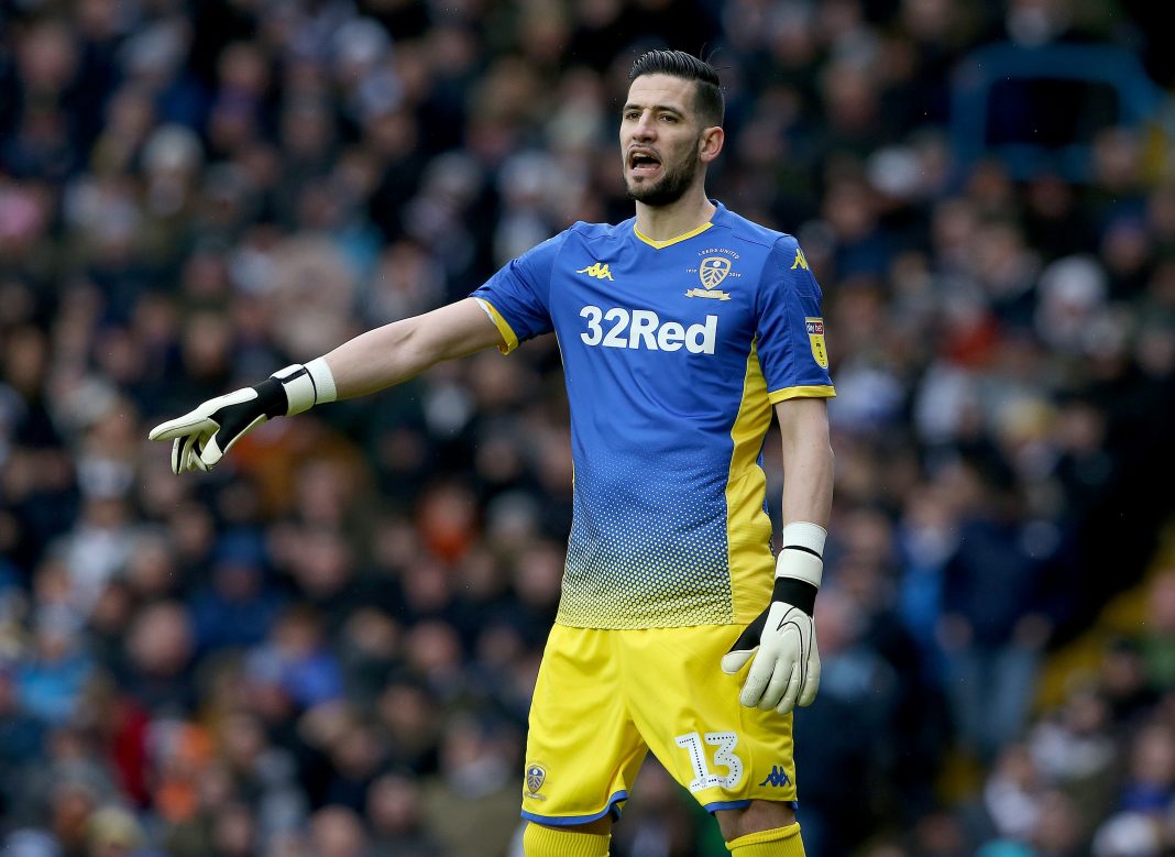 Kiko Casilla of Leeds United in action during the Sky Bet Championship match between Leeds United and Reading at Elland Road on February 22, 2020 in Leeds, England.