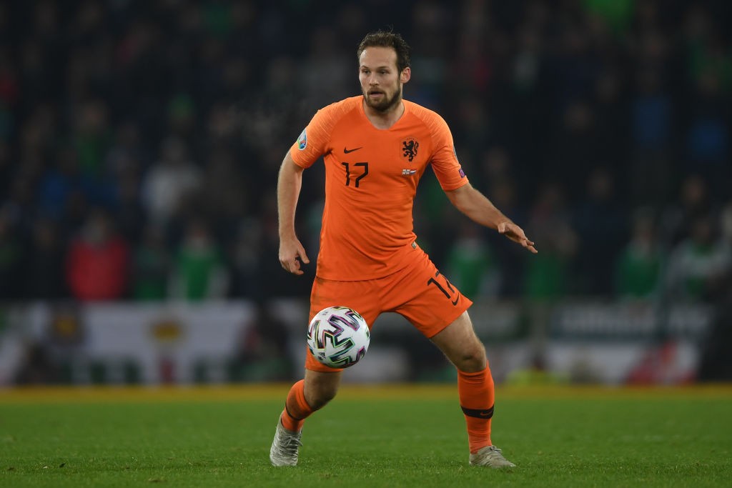 BELFAST, NORTHERN IRELAND - NOVEMBER 16: Daley Blind of Netherlands in action during the UEFA Euro 2020 qualifier between Northern Ireland and The Netherlands at Windsor Park on November 16, 2019, in Belfast, Northern Ireland. (Photo by Mike Hewitt/Getty Images)