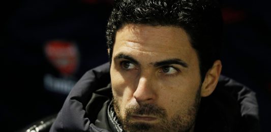 Arsenal's Spanish head coach Mikel Arteta is seen ahead of the English FA Cup fifth round football match between Portsmouth and Arsenal at Fratton Park stadium in Portsmouth, southern England, on March 2, 2020.