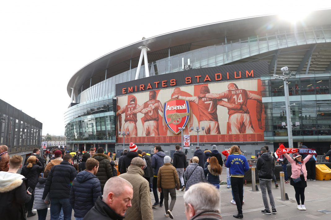 Fans make their way to the stadium prior to the Premier League match between Arsenal FC and West Ham United at Emirates Stadium on March 07, 2020 in London, United Kingdom.