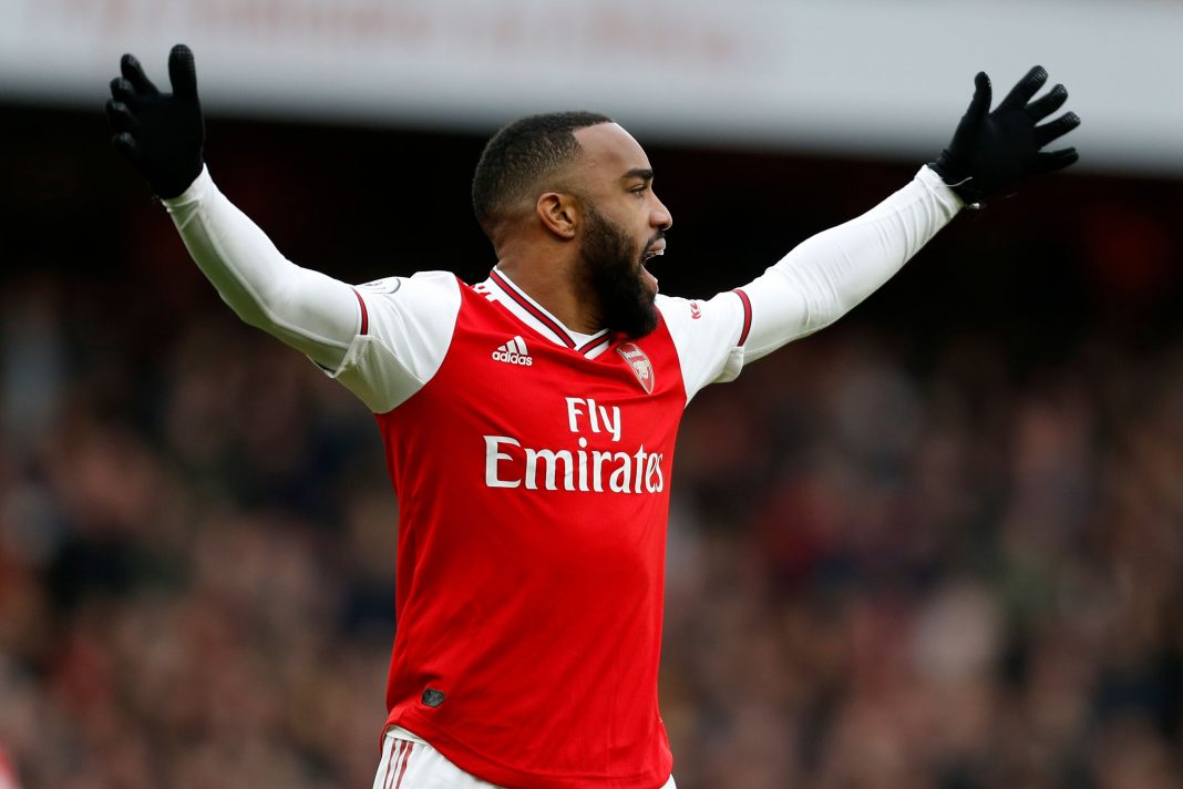 Arsenal's French striker Alexandre Lacazette appeals to the referee during the English Premier League football match between Arsenal and West Ham at the Emirates Stadium in London on March 7, 2020.