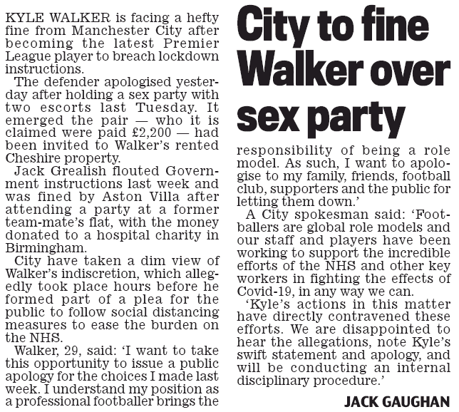 200406 daily mail kyle walker sex party