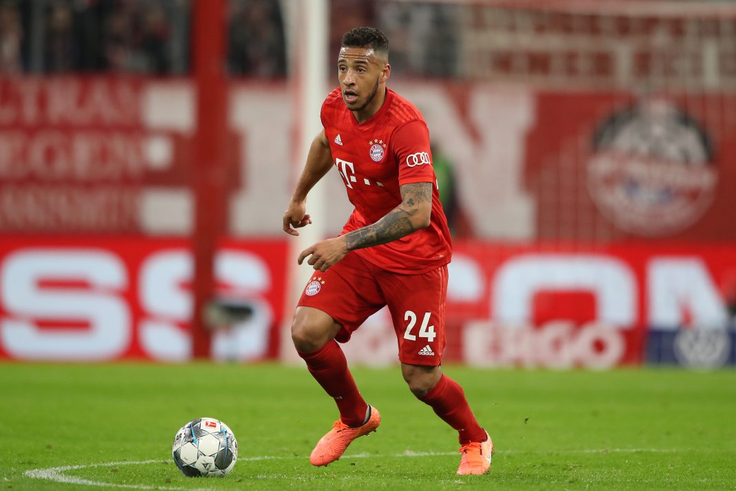 MUNICH, GERMANY - FEBRUARY 05: Corentin Tolisso of FC Bayern Muenchen runs with the ball during the DFB Cup round of sixteen match between FC Bayern Muenchen and TSG 1899 Hoffenheim at Allianz Arena on February 05, 2020 in Munich, Germany. (Photo by Alexander Hassenstein/Bongarts/Getty Images)