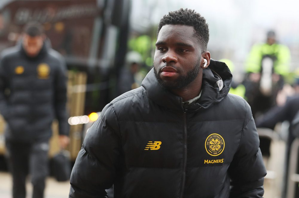 GLASGOW, SCOTLAND - MARCH 07: Odsonne Edouard of Celtic is seen prior to the Ladbrokes Premiership match between Celtic and St. Mirren at Celtic Park on March 07, 2020 in Glasgow, Scotland. (Photo by Ian MacNicol/Getty Images)