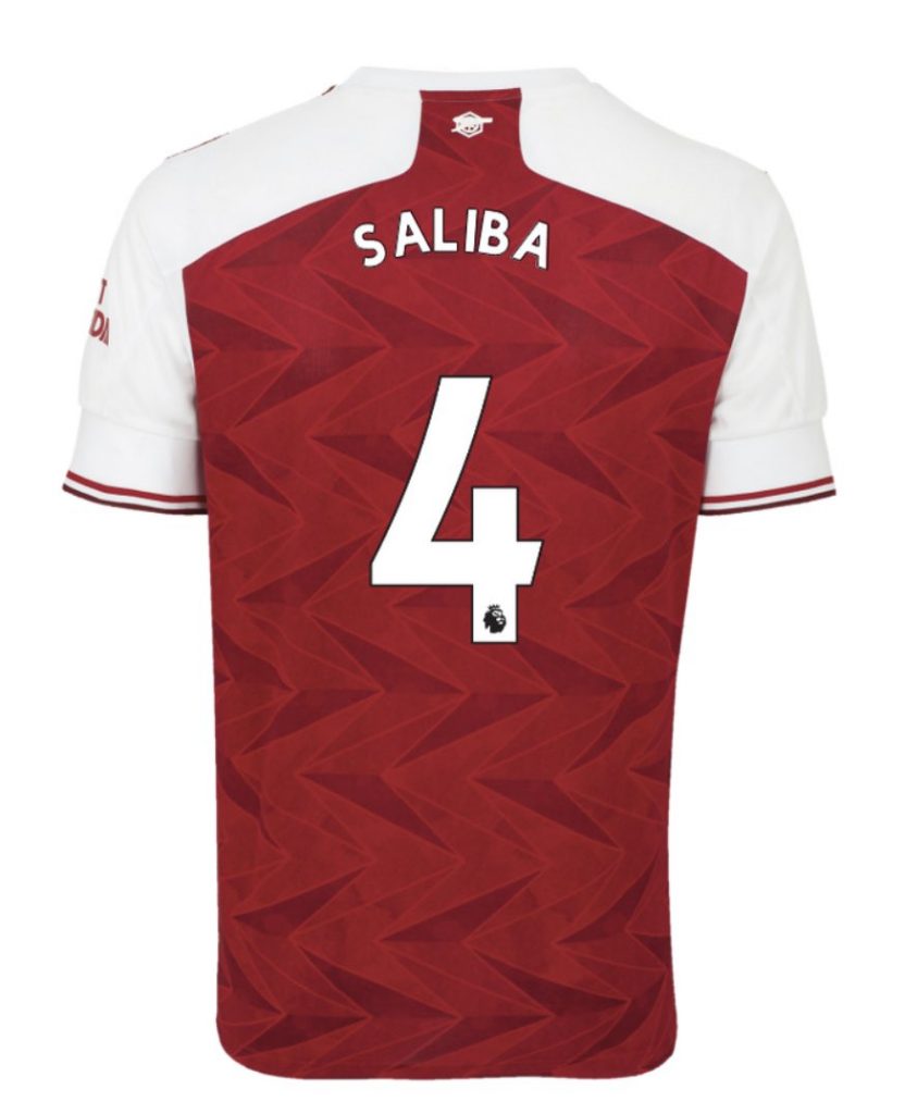 Saliba's new shirt number