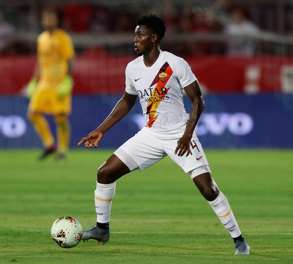 PERUGIA, ITALY - JULY 31: Amadou Diawara of AS Roma in action during the pre-season friendly match between AC Perugia and AS Roma at Stadio Renato Curi on July 31, 2019 in Perugia, Italy. (Photo by Paolo Bruno/Getty Images)