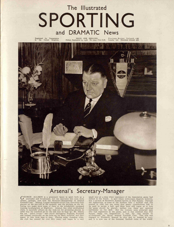 George Allison, Illustrated Sporting and Dramatic News - Friday 23 September 1938
