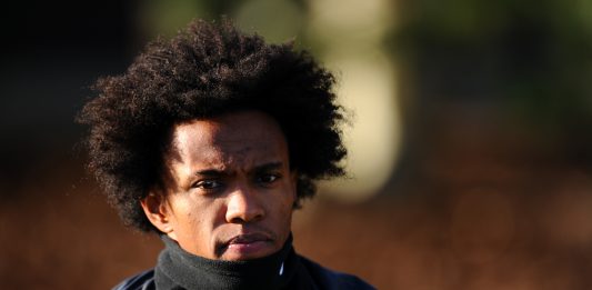 COBHAM, ENGLAND - DECEMBER 09: Willian of Chelsea arrives for a training session ahead of their UEFA Champions League Group H match against Lille OSC at Chelsea Training Ground on December 09, 2019 in Cobham, England. (Photo by Alex Burstow/Getty Images)