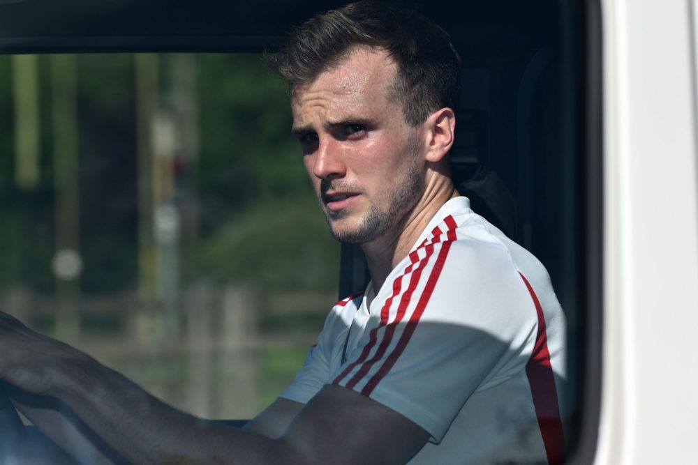 Arsenal's English defender Rob Holding leaves Arsenal's Colney training centre north of London on May 20, 2020 as training continues for Premier League clubs with a June re-start the intention during the COVID-19 pandemic. - Teams have started socially-distanced training in small groups this week, but several Premier League stars have expressed concerns about plans to resume the season. (Photo by Glyn KIRK / AFP)