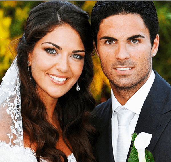 Mikel Arteta and Lorena Bernal at their wedding in 