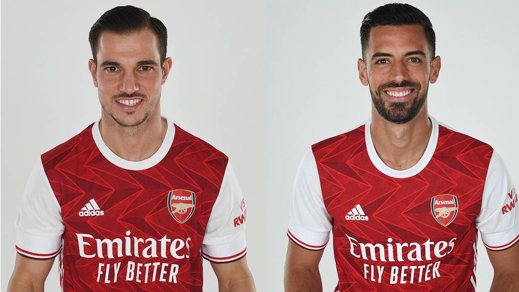 Pablo Mari and Cedric Soares via Arsenal.com