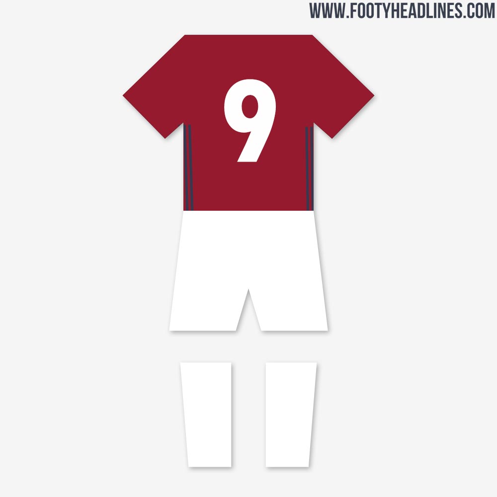 Arsenal 2020-21 Home Kit colours (Graphic via FootyHeadlines.com)