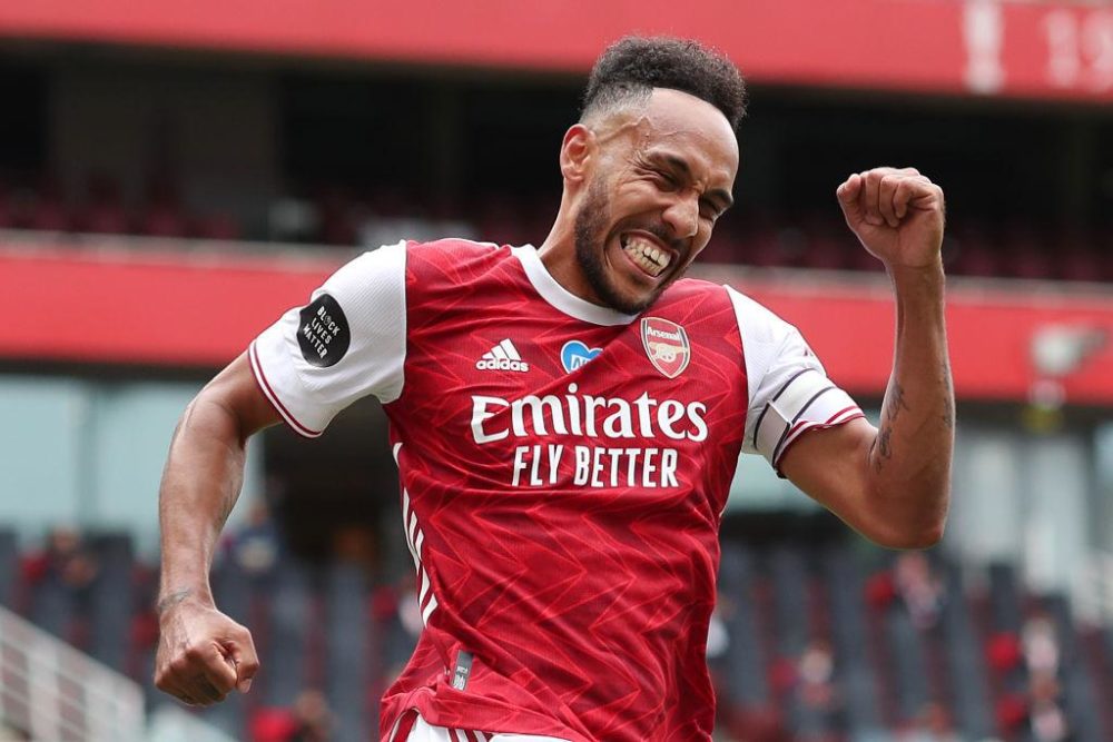 Pierre-Emerick Aubameyang with Arsenal (Photo via Getty Images)