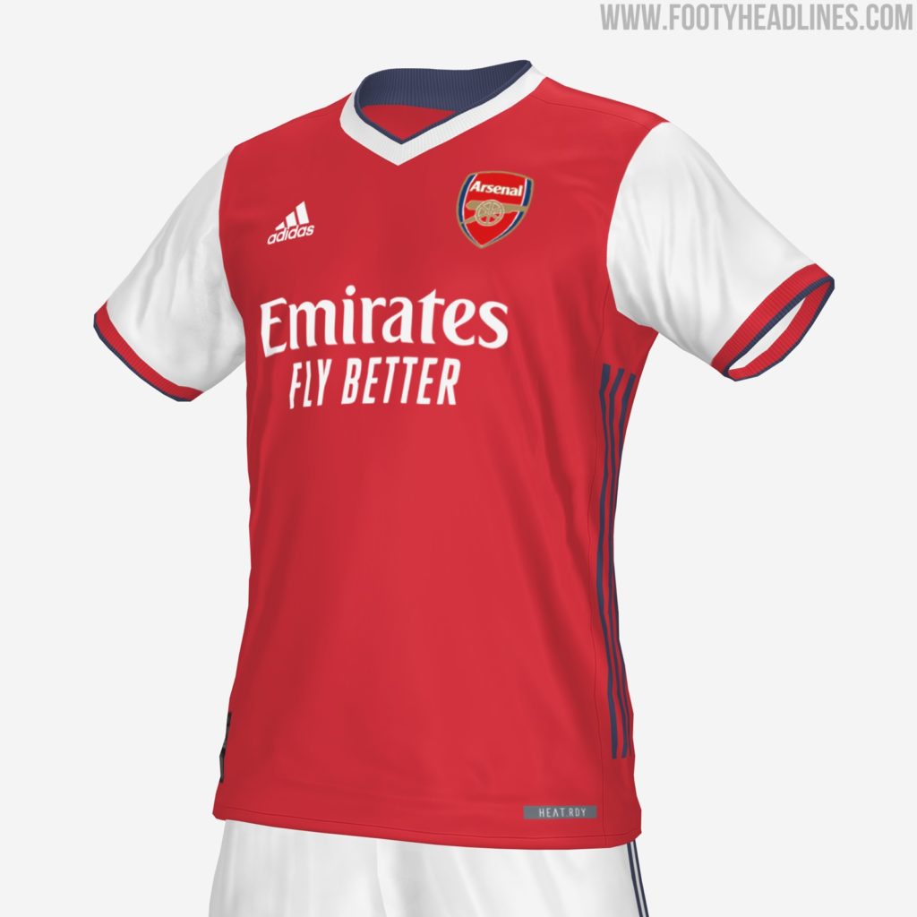 Arsenal 2021-22 Home Kit prediction from FootyHeadlines.com