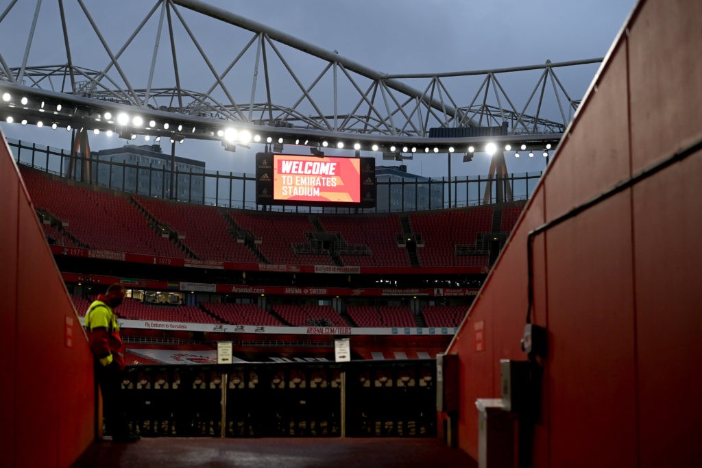 Arsenal v Manchester United, ManU - Premier League. A general view of the stadium prior to the beginning of the Premier League match at the Emirates Stadium, London. Picture date: Saturday, January 30, 2021. Copyright: Andy Rain