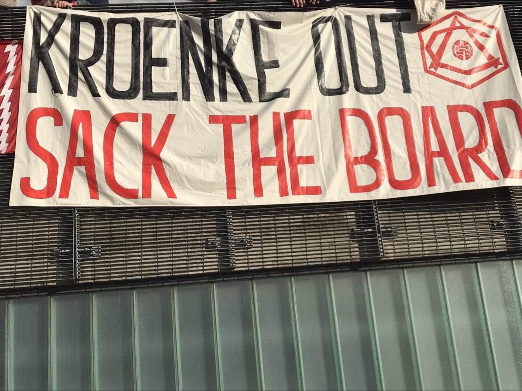 kroenke out sack the board