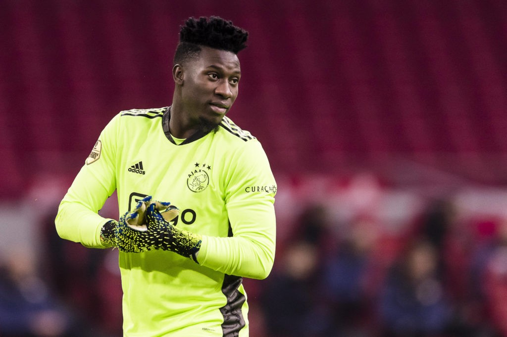 AMSTERDAM - 28-01-2021, Ajax keeper Andre Onana during the match between Ajax and Willem II. Copyright: Imago Images