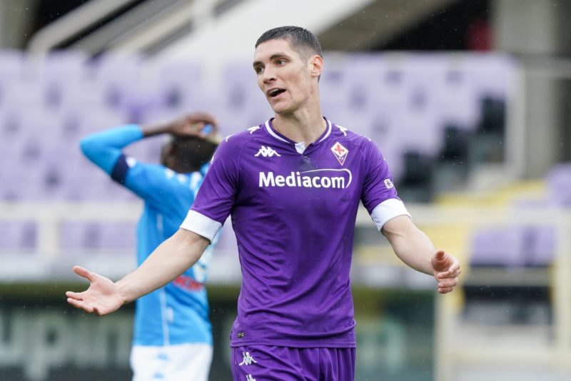 Nikola Milenkovic of ACF Fiorentina looks dejected during the Serie A match between Fiorentina and Napoli at Stadio Artemio Franchi, Florence, Italy on 16 May 2021. Copyright: Giuseppe Maffia