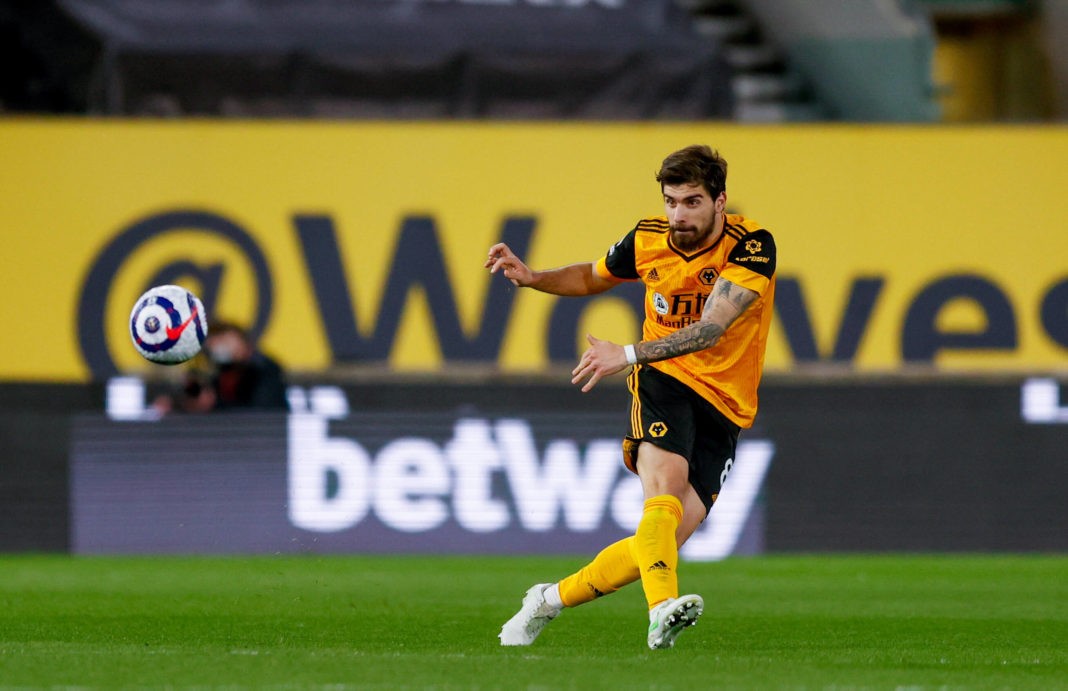 Wolverhampton Wanderers midfielder Ruben Neves during the Premier League match between Wolverhampton Wanderers and West Ham United at Molineux, Wolverhampton, England on 5 April 2021. Copyright: Simon Davies