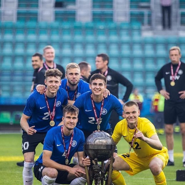 Karl Hein (R) celebrates winning the Baltic Cup (Photo via Hein on Instagram)