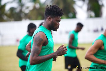 Thomas Partey with Ghana in training (Photo via GFA Communications)