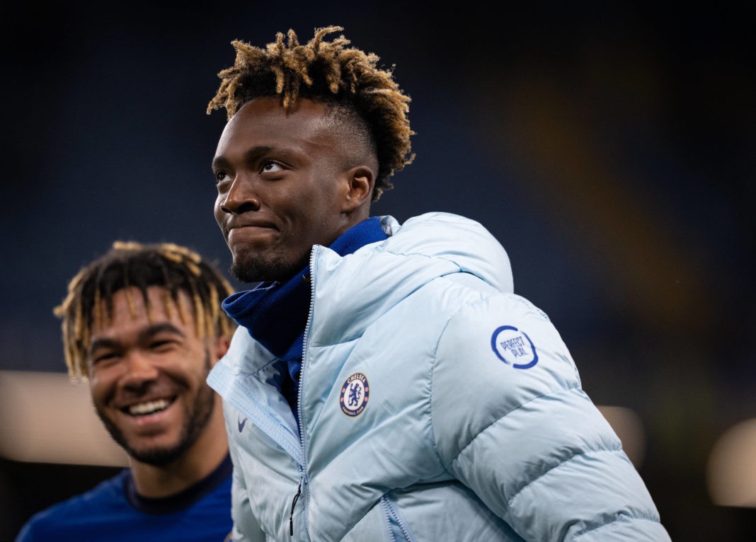 Tammy Abraham & Reece James of Chelsea during the Premier League match between Chelsea and Leicester City at Stamford Bridge, London, England on 18 May 2021. Copyright: Andy Rowland
