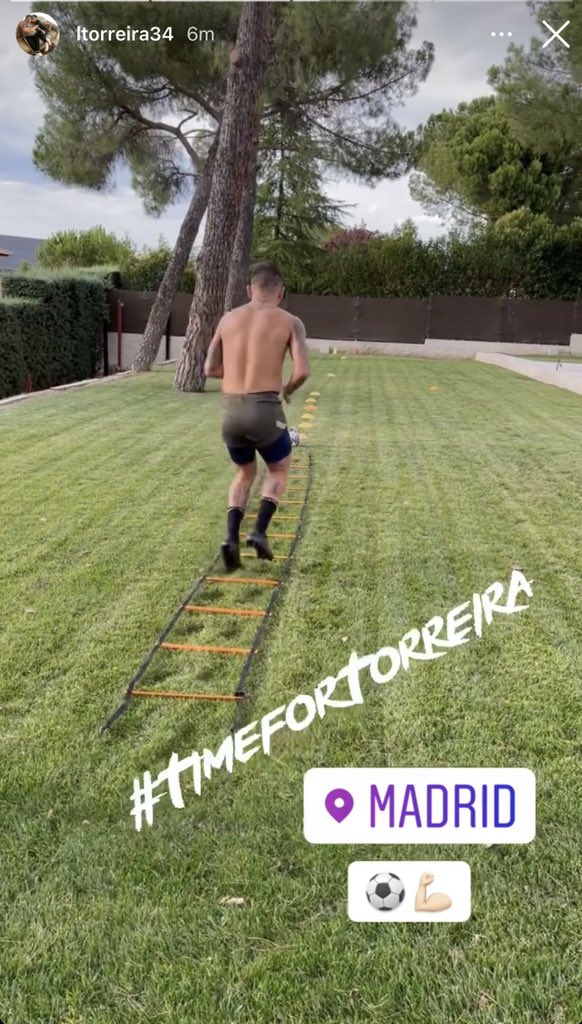 Lucas Torreira in Madrid (Photo via Torreira on Instagram)