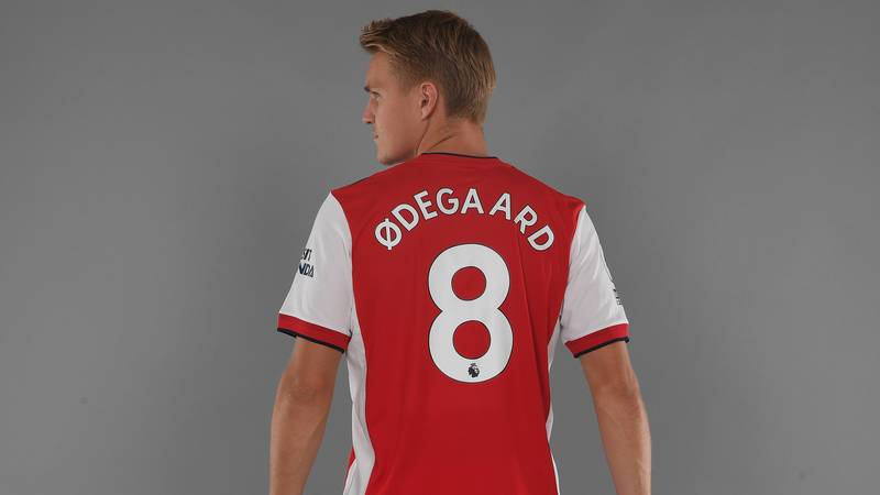Martin Odegaard after signing for Arsenal on a permanent deal (Photo via Arsenal.com)