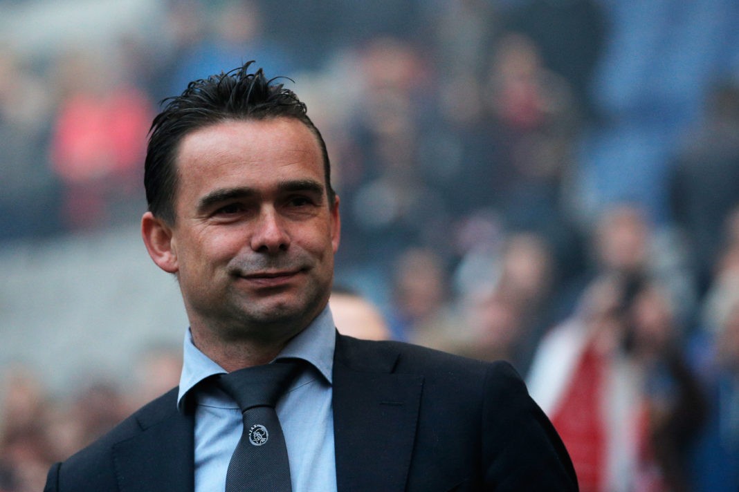 AMSTERDAM, NETHERLANDS - MAY 03: Ajax Director Marc Overmars looks on during the Eredivisie match between Ajax Amsterdam and NEC Nijmegen at Amsterdam Arena on May 3, 2014 in Amsterdam, Netherlands. (Photo by Dean Mouhtaropoulos/Getty Images)