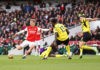 Episode 313: How Arsenal turned a 4-0 v Watford into a 1-0 LONDON, ENGLAND - NOVEMBER 07: Emile Smith Rowe of Arsenal scores their side's first goal during the Premier League match between Arsenal and Watford at Emirates Stadium on November 07, 2021 in London, England. (Photo by Ryan Pierse/Getty Images)