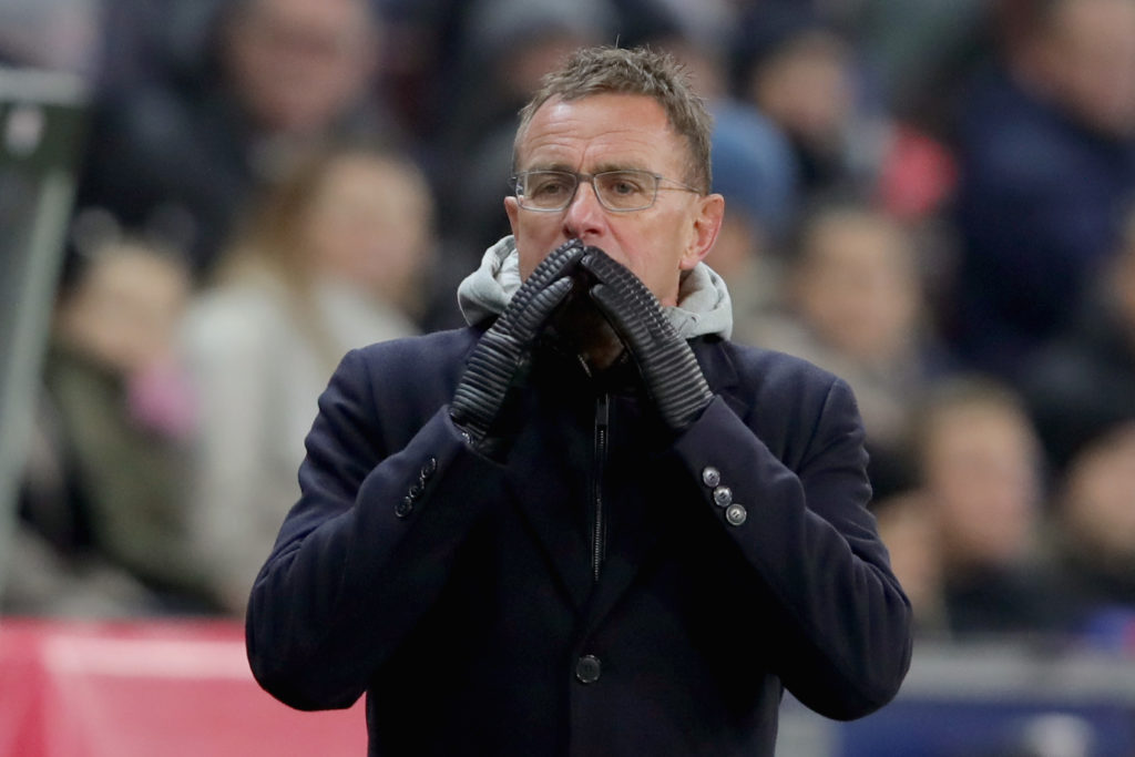 SALZBURG, AUSTRIA - NOVEMBER 29: Ralph Rangnick, head coach of Leipzig reacts during the UEFA Europa League Group B match between RB Salzburg and RB Leipzig at on November 29, 2018 in Salzburg, Austria. (Photo by Alexander Hassenstein/Getty Images)